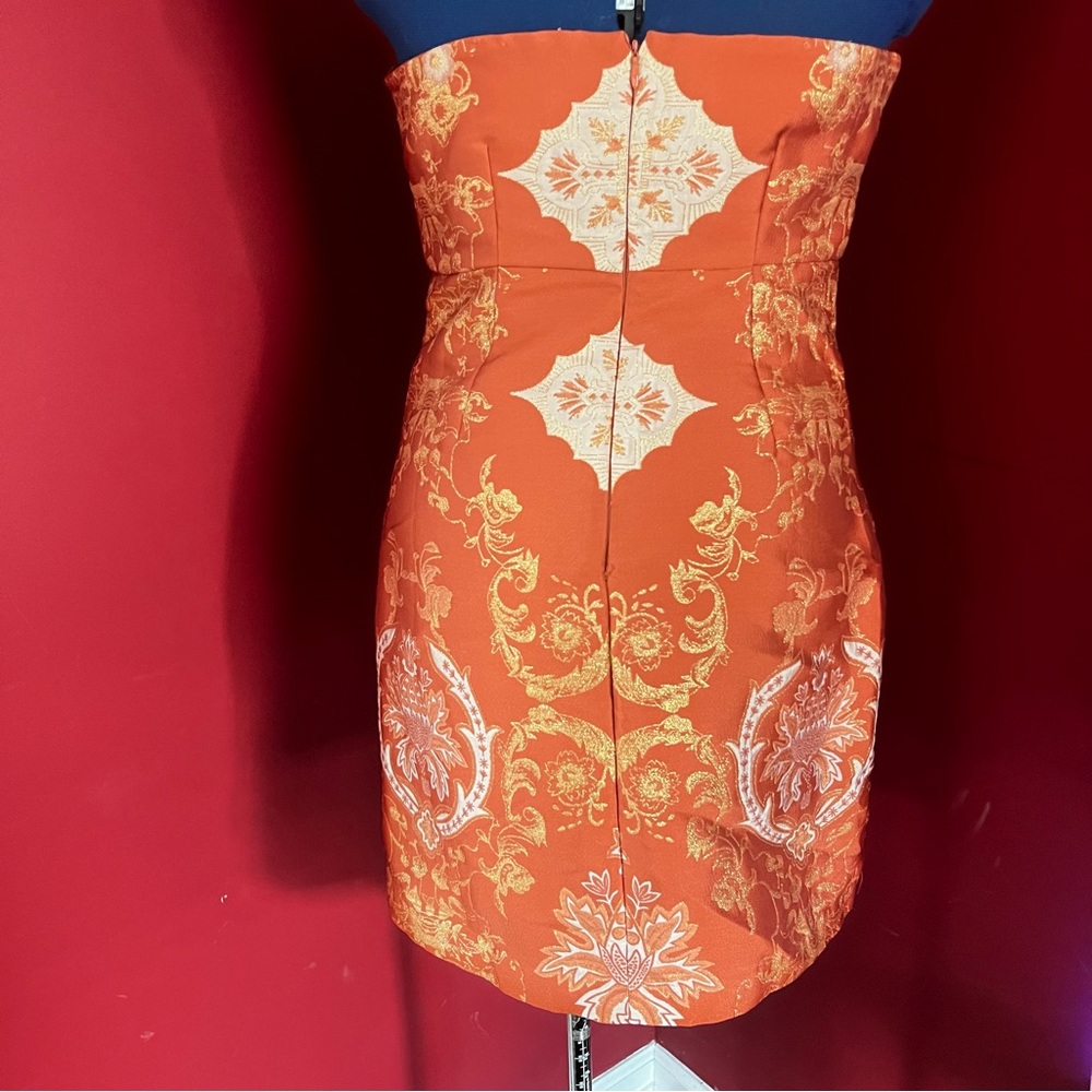 Free People Strapless Damask Mini Dress - Picture 9 of 16